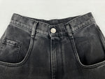 メゾンマルジェラ Maison Margiela スラッシュ ディテール カット アウト ジーンズ SLASH DETAIL CUT OUT JEANS DENIM BLACK 黒 S51LA0051 S30743 デニム 無地 グレー 104LB-7