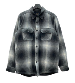 ペンドルトン PENDLETON CPOジャケット オンブレチェック 中綿 シャツジャケット ブラック グレー 黒 灰色 ジャケット チェック マルチカラー Mサイズ 104MT-2245