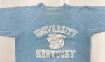 ヴィンテージ vintage 50s 60s ラグラン 脇下ガゼット カレッジ KENTUCKY UNIVERSITY 水色 スウェット プリント ブルー 104MT-1533