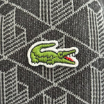 ラコステ LACOSTE モノグラムジャカードトラックジャケット SH1368-10 ジャージ ブラック XLサイズ 201MT-3214