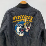 ヒステリックグラマー HYSTERIC GLAMOUR RUMBLE MA-1 ワッペン キルティング フライト ボンバー 0263AB06 ジャケット ブラック Sサイズ 201MT-4149