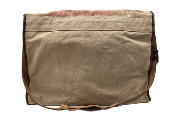 ラルフローレン RalphLauren DENIM & SUPPLY MESSENGER BAG メッセンジャー バッグ キャンバス ネイティブ柄 ショルダー かばん 薄茶 バッグ メンズバッグ ショルダーバッグ・メッセンジャーバッグ 無地 ベージュ 104B-91