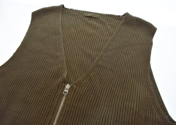 ワイズ Y's Y’s for men 90年代 ジップベスト 茶タグ ベスト ブラウン 103MT-3367