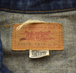 リーバイス Levi's 70's 4th 70505 0217 ケアタグ 付き スモールe small e 濃紺 DENIM TRUCKER JACKET デニム トラッカー ジャケット 44 ジャケット ブルー 103MT-3204