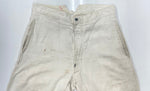 ヴィンテージ vintage 20s 30s ボージョンパンツ ヘリンボーン リネン 針シンチ フランス軍 フレンチ ユーロ French Army Linen HBT Bourgeron 生成り 無地 スラックス ホワイト 104MB-298