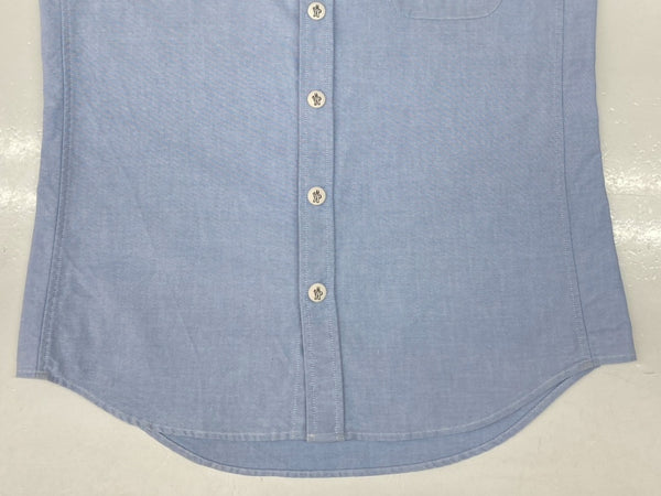 モンクレール MONCLER GAMME BLEU CAMICIA OXFORD BD SHIRT ボタンダウン シャツ 長袖 胸ポケット 青 D13915200420 26525 サイズ 0 長袖シャツ ロゴ ブルー 104MT-1076