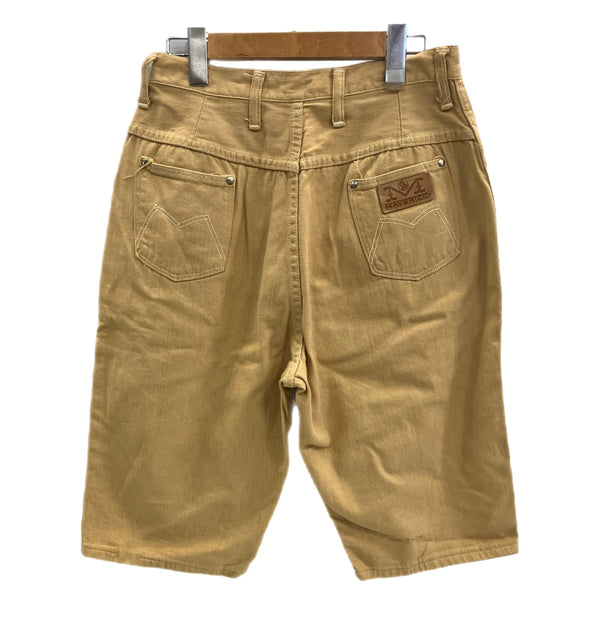 ヴィンテージ vintage 60's 60年代 BLUE BELL MAVERICK ブルーベル マーベリック レザーパッチ GRIPPER ZIPPER カラーデニム ショーツ ハーフパンツ ベージュ 101MB-681