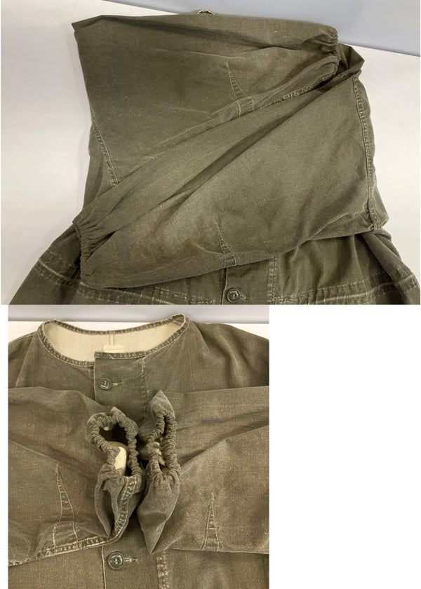 ミリタリー military 60's 60年代 US.ARMY 米軍 実物 ガスプロテクトコート ミリタリージャケット モッズコートノーカラー フィッシュテール VINTAGE ヴィンテージ MEDIUM コート カーキ Mサイズ 101MT-4906