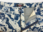 シュプリーム SUPREME × HYSTERIC GLAMOUR ヒステリックグラマー 24FW Cars Baggy Jean バギー ジーンズ 青 総柄 デニム ブルー サイズ 34 104MB-291