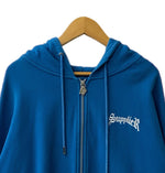 サプライヤー SUPPLIER Cross Zip Hoodie ジップフーディー パーカ ブルー Lサイズ 201MT-2721