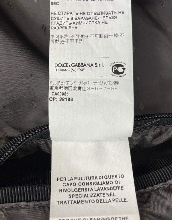 ドルチェ&ガッバーナ Dolce&Gabbana イタリア製 羊革 ラムレザージャケット フーディ 黒 BLK G9HV4L FUL8G サイズ44 ジャケット ブラック 101MT-3664