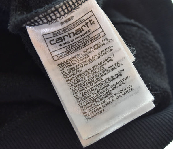 カーハート Carhartt LOGO SWEATSHIRT ロゴ スウェット パーカー パーカ ブラック Sサイズ 103MT-2959