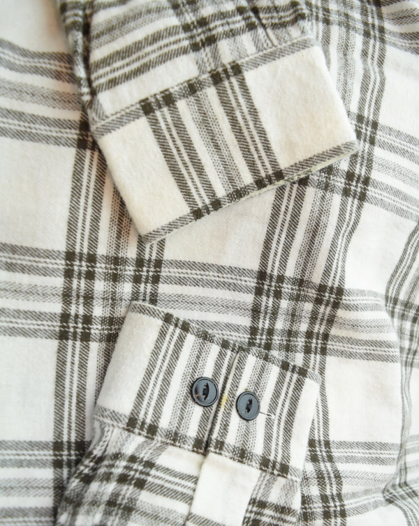 ゴールド GOLD SOFT NEL CHECK BIG POCKET WORK SHIRT ソフト ネル チェック ビック ポケット ワーク シャツ 東洋エンタープライズ GL28589 長袖シャツ ホワイト Mサイズ 103MT-3405