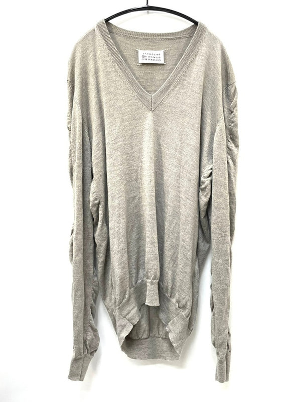 メゾン マルタン マルジェラ Maison Martin Margiela ここのえ期 Vネック ウール セーター M グレー 601MT-80