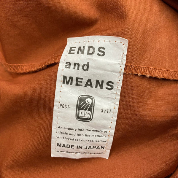 エンズアンドミーンズ ENDS and MEANS Harvest P/O Shirts 長袖シャツ オレンジ Mサイズ 201MT-4242