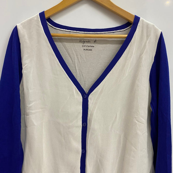 アニエスベー agnes b. 薄カーディガン カーディガン ブルー 201LT-422