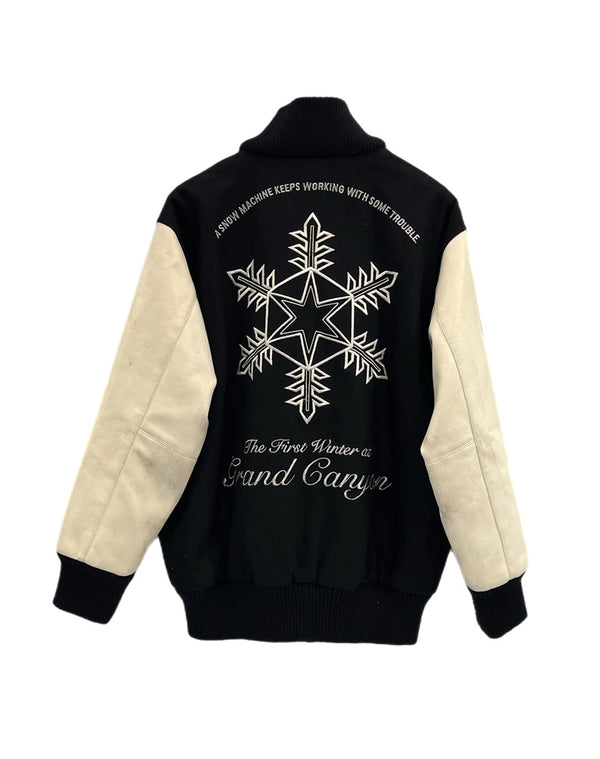 グランドキャニオン GDC 90s 00s 初期 grand canyon 2000 スタジャン レザー ウール切り替え 裏原 ヴィンテージ 黒 ジャケット ブラック Mサイズ 101MT-5197