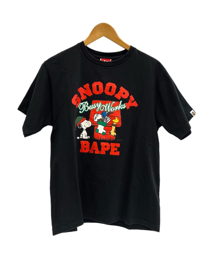 アベイシングエイプ✕SNOOPYコラボTシャツ100 ア ベイシング エイプ A BATHING APE PEANUTS BAPE PRESENT SNOOPY