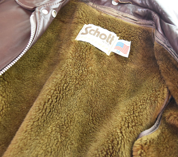 ショット SCHOTT 80sTYPE A-2 レザージャケット フライトジャケット 38 ジャケット ブラウン 103MT-3310