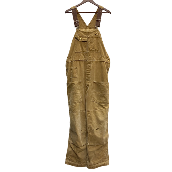 【曜日割引対象外】 カーハート Carhartt 60's 70's ダブルニー デカCボタン つなぎ・オーバーオール ベージュ 201MB-1097 VB
