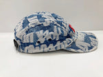 シュプリーム SUPREME Fat Tip Jacquard Denim Camp Cap 20SS ボックスロゴ 総柄 デニム  帽子 メンズ帽子 キャップ ロゴ ブルー 101hat-75
