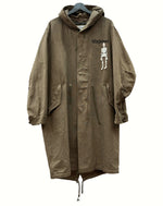 ダブレット doublet 19AW SILK RIP-STOP MILITARY COAT リップ ストップ ミリタリー コート ジャケット アウター 骸骨 緑 19AW09CO29 ジャケット ワンポイント カーキ Sサイズ 104MT-906