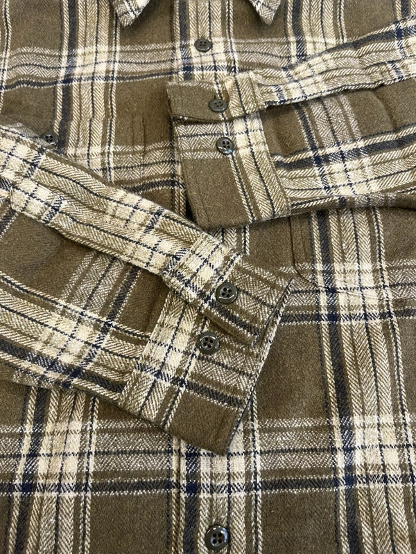 ラディアル RADIALL Lo-N-Slo C.P.O. SHIRT L/S チェックシャツ ネルシャツ オリーブカラー RAD-24AW-SH004 長袖シャツ マルチカラー Lサイズ 101MT-5145