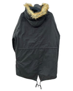 ヒューストン HOUSTON M-65 PARKA JACKET ライナー フード 取り外し可能 フィッシュテール 黒 5465 7080/0414 ジャケット 無地 ブラック 104MT-2310