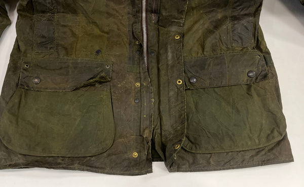 バブアー Barbour 90's 90年代 3ワラント BORDER ボーダー ワックス コットン オイルドジャケット コート VINTAGE ヴィンテージ A200 C44 ジャケット カーキ 101MT-5400