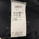 コンフェクト CONFECT リネン フルジップ ジャケット 02223-0059 ブラック Fサイズ 201MT-4062