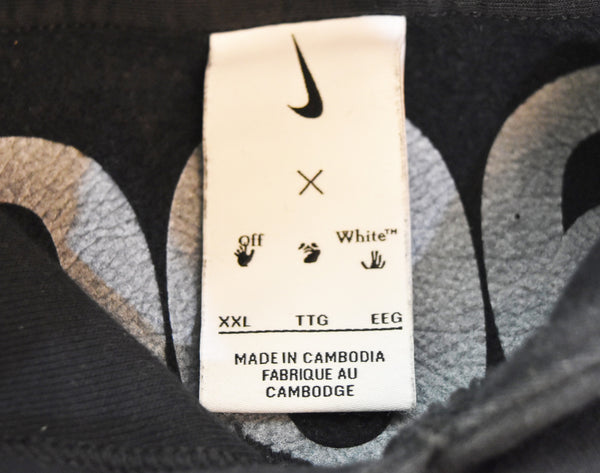 ナイキ NIKE OFF-WHITE FLC HOODIE オフホワイト フーディー プルオーバー パーカー  DN1760-010 2XL パーカ ブラック 3Lサイズ 103MT-3512