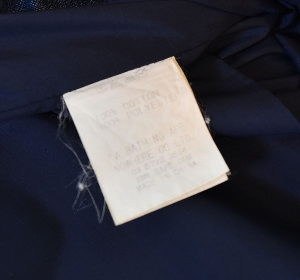 ア ベイシング エイプ A BATHING APE  Indigo Denim Puffer Jacket 中綿 パディング デニム  ジャケット ウォッシュ加工  ジャケット ブルー Sサイズ 103MT-2603