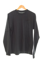 サカイ Sacai 23AW レイヤード バックロゴプリント クルーネック長袖Tシャツ 黒 23-0525S 2 ブラック 103MT-2185
