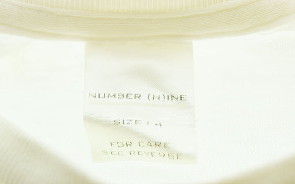 ナンバーナイン NUMBER (N)INE 02AW ジョージ期 ピカソ風ジョージ 半袖Tシャツ 白 4 Tシャツ ホワイト 103MT-2368