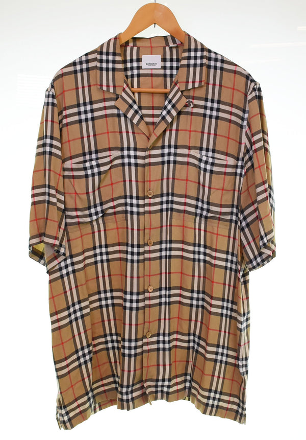 バーバリー Burberry BURBERRY LONDON ENGLAND バーバリーロンドンイングランド 21SS ノバチェック 半袖 開襟 シャツ 8025821 半袖シャツ マルチカラー Lサイズ 103MT-3017