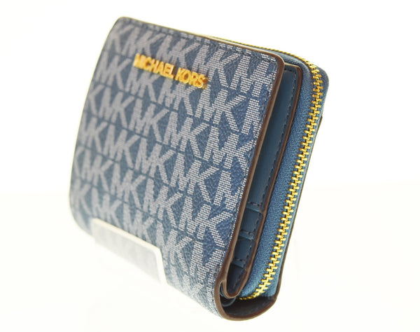 マイケルコース MICHAEL KORS ロゴ 財布 折り財布 二つ折り 財布・ケース レディース財布 ブルー 103SA-31
