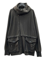 タム Tamme 23AW COLD WEATHER SWEAT HOODIE コールド ウェザー フーディ パーカー 加工 ボタン 黒 23A0132 サイズ 3 パーカ 無地 ブラック 104MT-1659