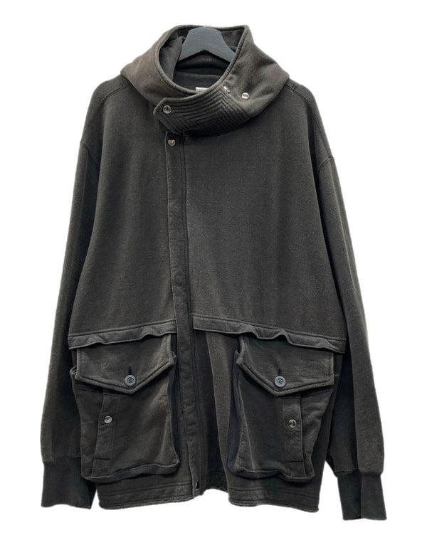 タム Tamme 23AW COLD WEATHER SWEAT HOODIE コールド ウェザー フーディ パーカー 加工 ボタン 黒 23A0132 サイズ 3 パーカ 無地 ブラック 104MT-1659