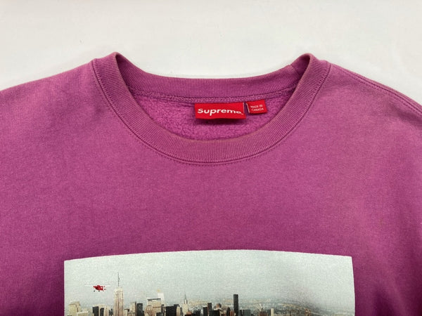 シュプリーム SUPREME 20AW Aerial Crewneck エアリアル クルーネック ロゴ Bright Purple 紫 スウェット プリント パープル Mサイズ 104MT-749