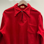 【曜日割引対象外】 ヴィンテージ vintage 40's BRENT ウール プルオーバー ポロシャツ スウェット レッド Lサイズ 201MT-4576 VB