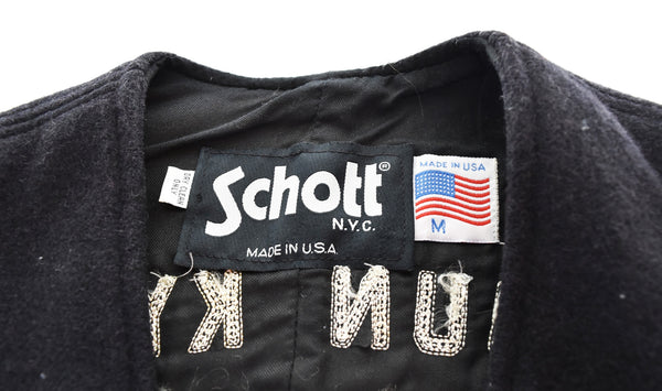 ショット SCHOTT 80'S サイド フリンジ レースアップ ベスト ベスト ブラック Mサイズ 103MT-3369