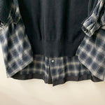 サカイ sacai 20AW シャツドッキングニット 20-04871 セーター ブラック 201LT-450