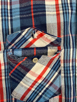 フロストプルーフ FROSTPROOF 70s～ Vintage ヴィンテージ コットン ネルシャツ チェックシャツ  US古着 青系 XL 長袖シャツ ブルー LLサイズ 101MT-4092