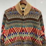 【曜日割引対象外】 ラルフローレン  RALPH LAUREN 00's LRL LAUREN JEANS CO. ネイティブ柄 ニットカーディガン カーディガン ベージュ 201MT-4778 VB