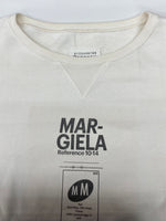 メゾンマルジェラ Maison Margiela 19AW OVERSIZE SWEATSHIRT オーバーサイズ スウェットシャツ クルーネック 長袖 白 S50GU0101 S25405 サイズ 44 スウェット プリント ホワイト 104MT-2210