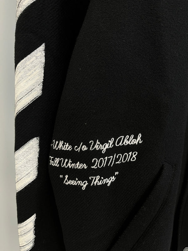 オフホワイト Off-White クロスアロー スタジャン ブルゾン 黒 ジャケット ブラック Mサイズ 101MT-4148
