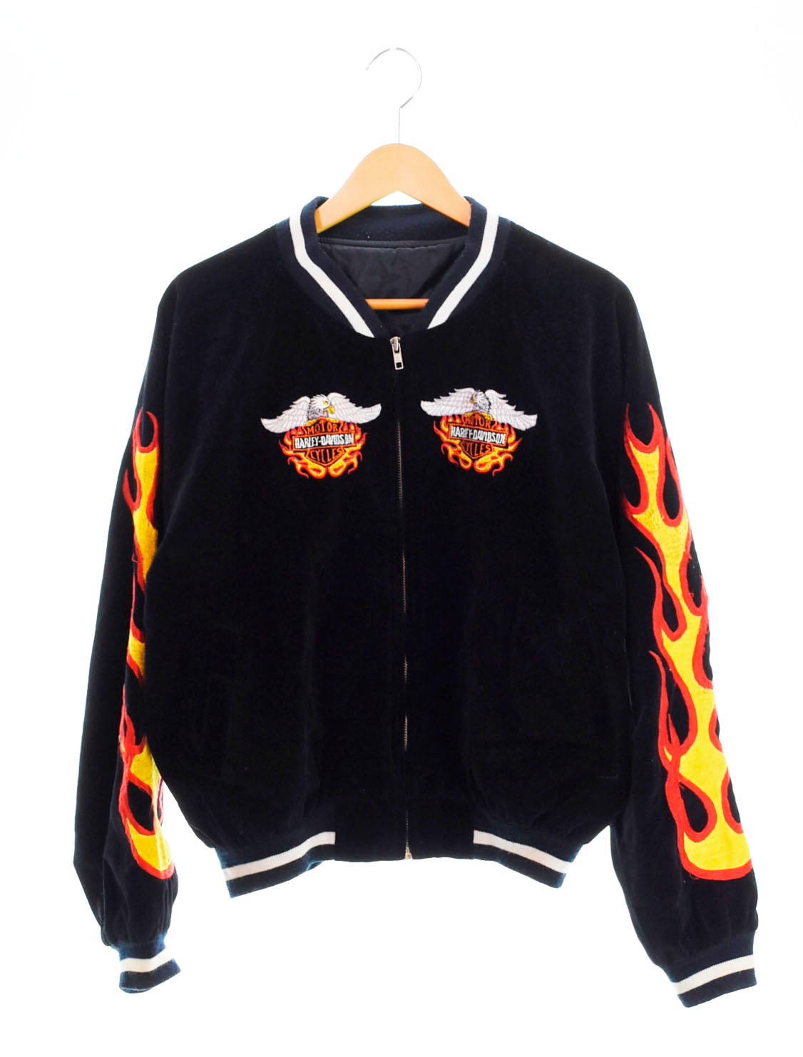 ハーレーダビッドソン Harley-Davidson 別珍 ベロア スカジャン