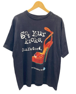 バンドTシャツ BAND-T 90s The Rolling Stones ローリングストーンズ GET YOUR KICKS バンT 古着 Tシャツ プリント ブラック 101MT-2492