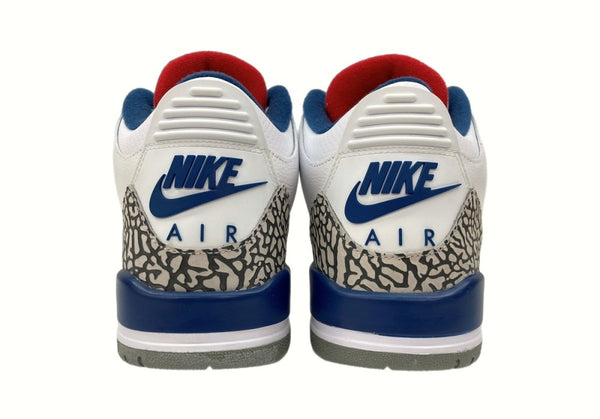 ナイキ NIKE 16年製 AIR JORDAN 3 RETRO TRUE BLUE エア ジョーダン レトロ トゥルー ブルー AJ3 白 青 854262-106 メンズ靴 スニーカー ホワイト 26.5cm 104-shoes601