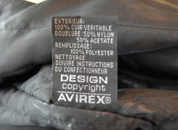 アビレックス AVIREX Leather Jacket NYC レザー スタジャン 黒 5XL ジャケット ブラック 103MT-1278